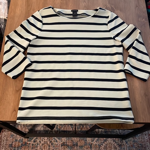 Ann Taylor Factory Tops - Ann Taylor Factory Striped Long Sleeve Shirt